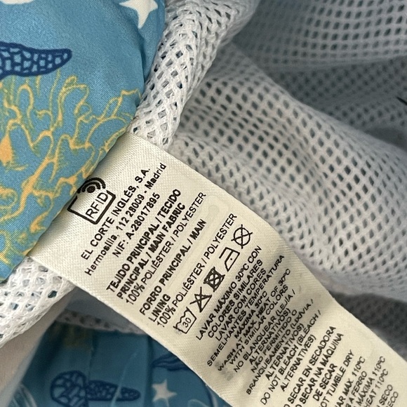 El Corte Inglés Pertegaz Floral Polyester Swim Trunks Board Shorts - Picture 6 of 7